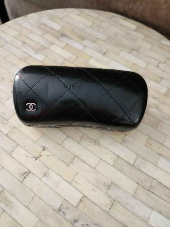 Chanel quilted leather eyeglasses or sunglasses case EMPTY